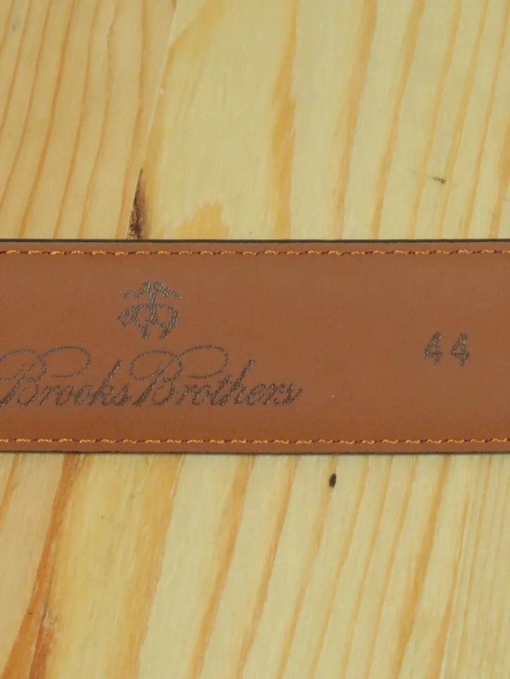 Brooks Brothers Genuine Leather Dress Belt Mens 44 Black Made in Italy